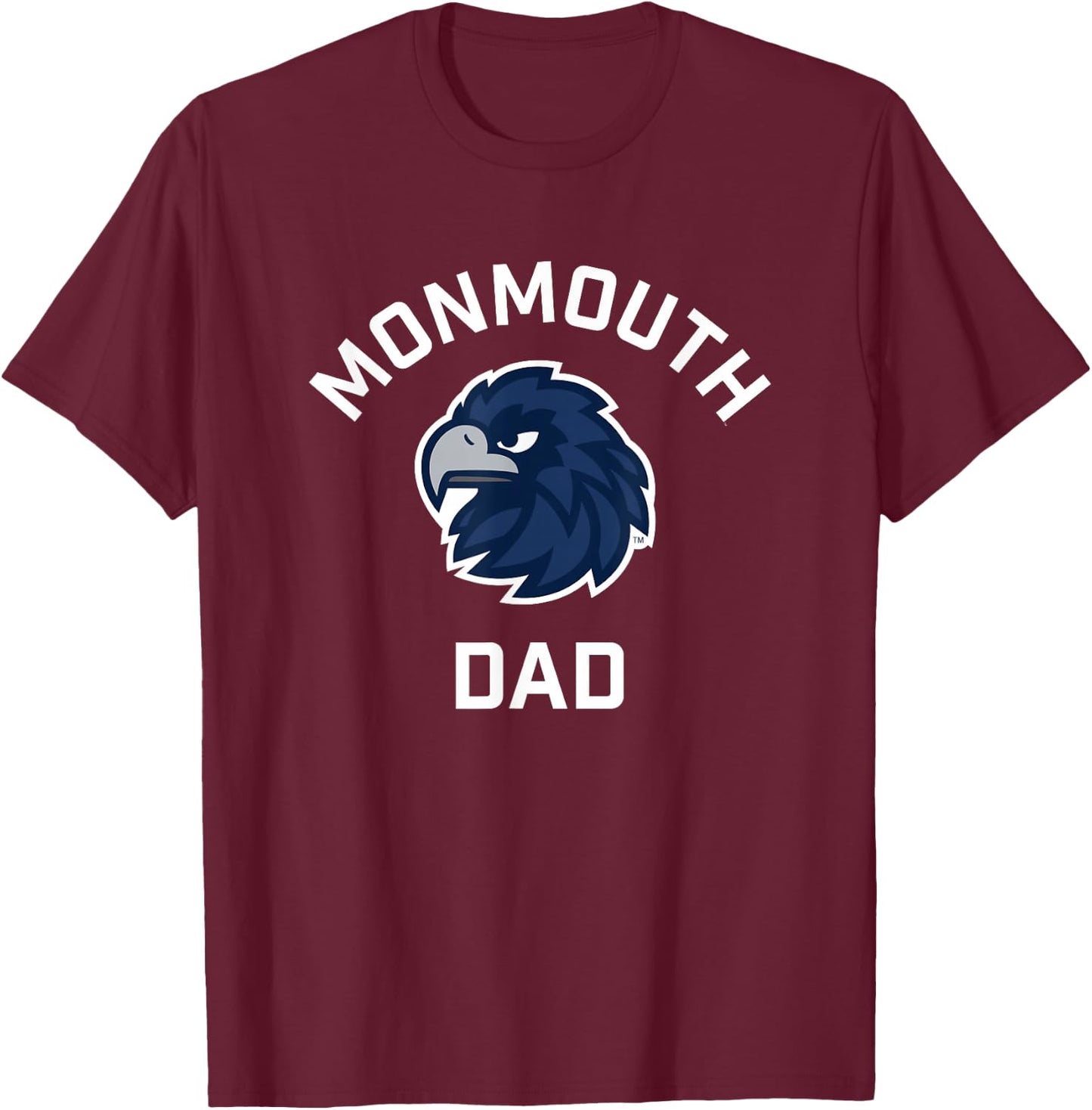 Monmouth University Hawks Arched Dad T-Shirt - T-Shirt | Maroon