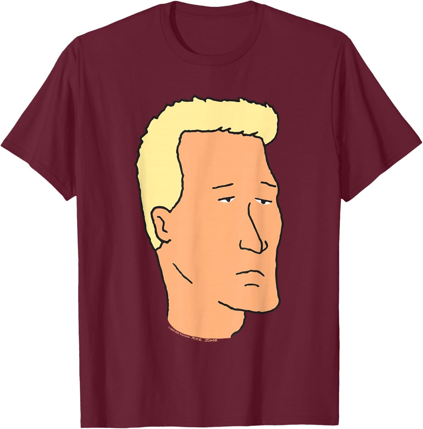 King Of The Hill Boomhauer Simple Portrait T-Shirt - T-Shirt | Maroon