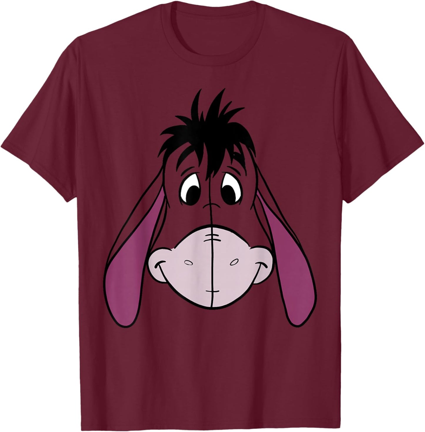 Disney Winnie The Pooh Eeyore Large Face , blue, s T-Shirt - T-Shirt | Maroon