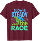 Turtle Lover Slow And Steady Wins The Race T-Shirt - T-Shirt | Maroon