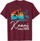 Kauai Hawaii 2025 Summer Vacation Matching Family Group T-Shirt - T-Shirt | Maroon