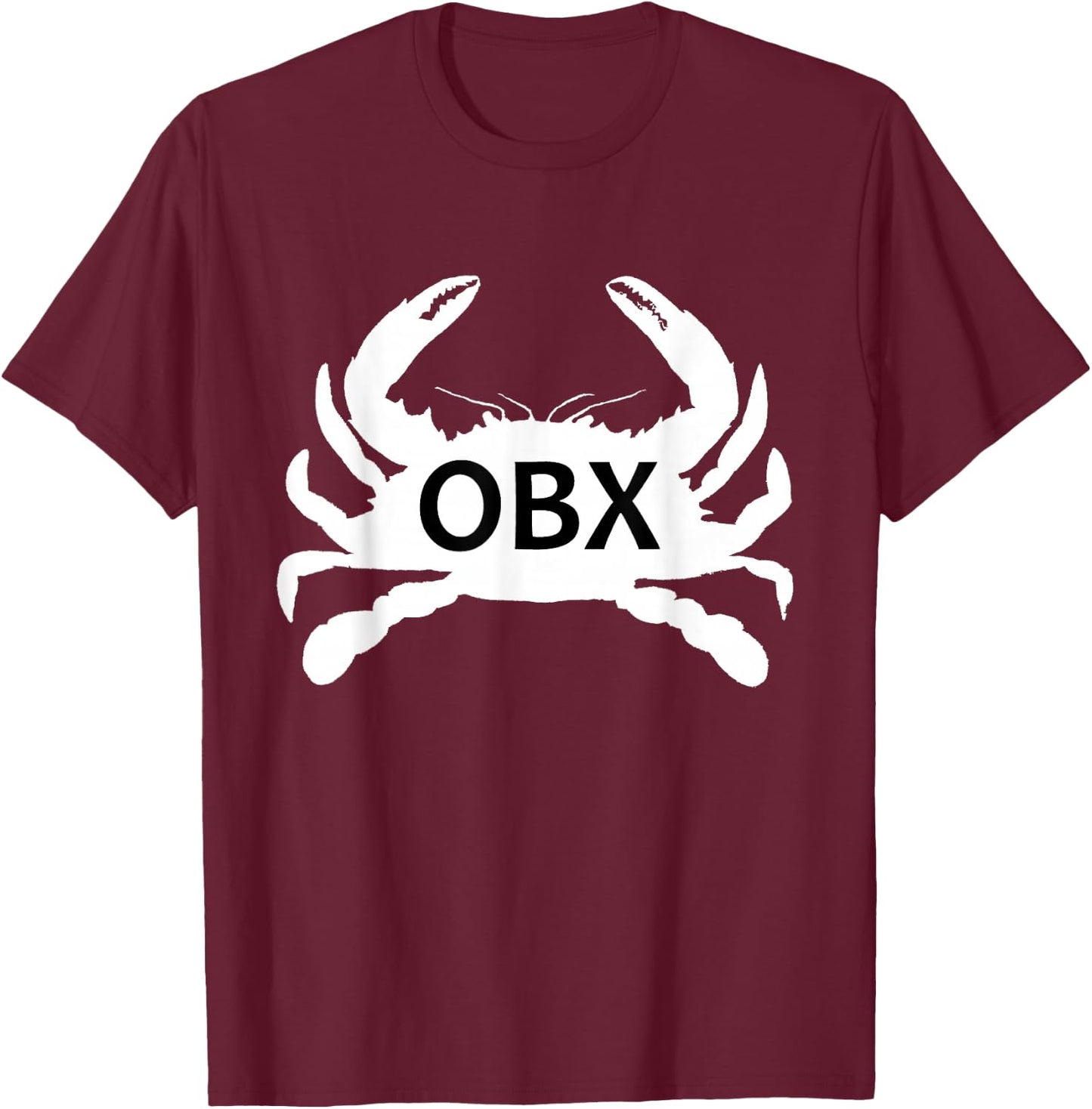 OBX NC Blue Crab Silhouette T-Shirt - T-Shirt | Maroon