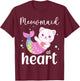 Mercat Moewmaid Mermaid Cat T-Shirt - T-Shirt | Maroon