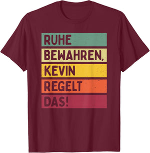 with German Text in Retro Colours [German Language], black T-Shirt - T-Shirt | Maroon