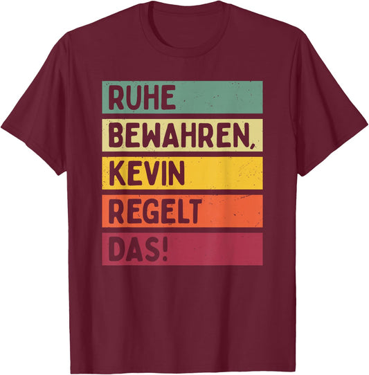 with German Text in Retro Colours [German Language], black T-Shirt - T-Shirt | Maroon