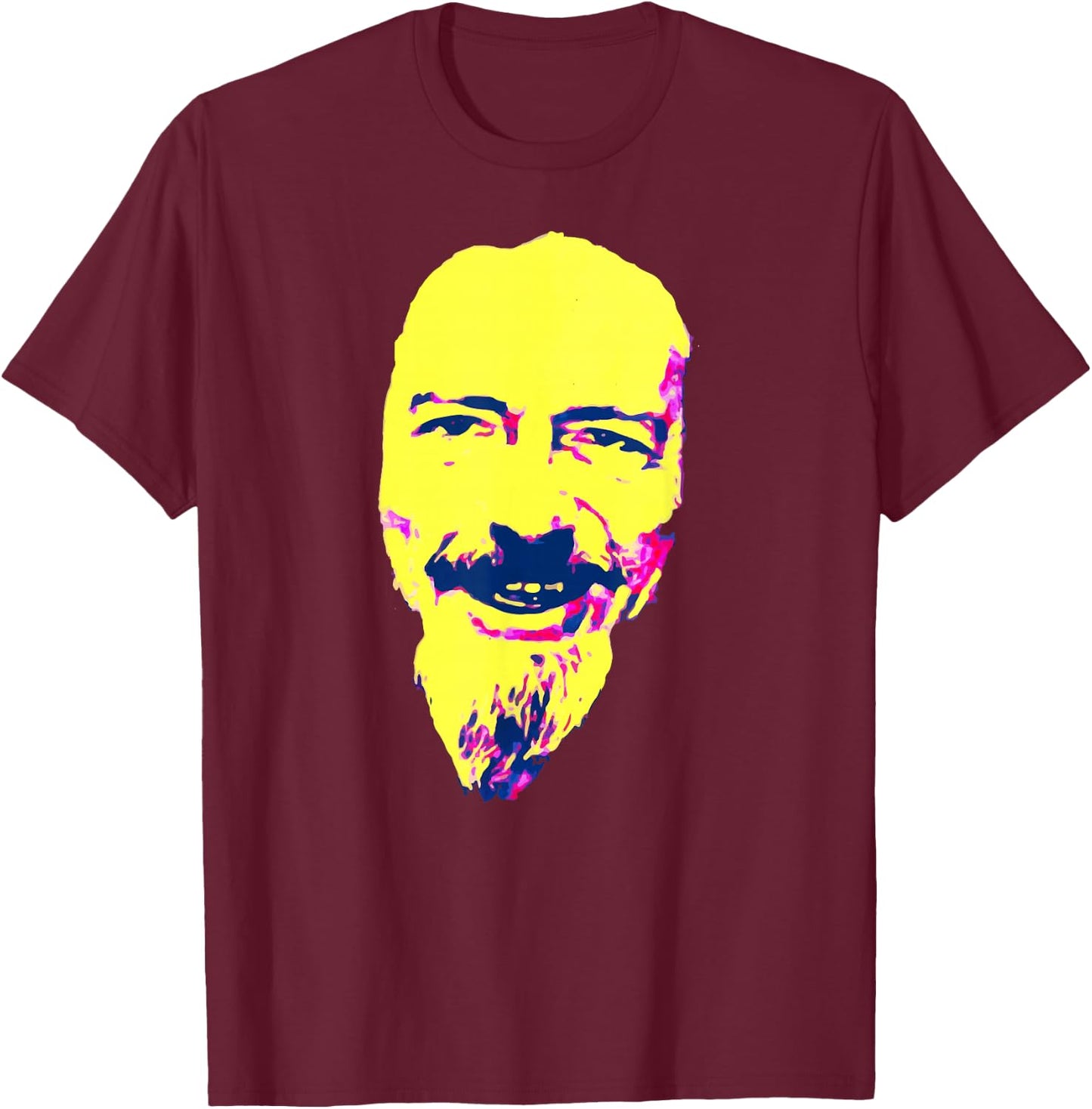 Psychedelic Alan Watts T-Shirt - T-Shirt | Maroon