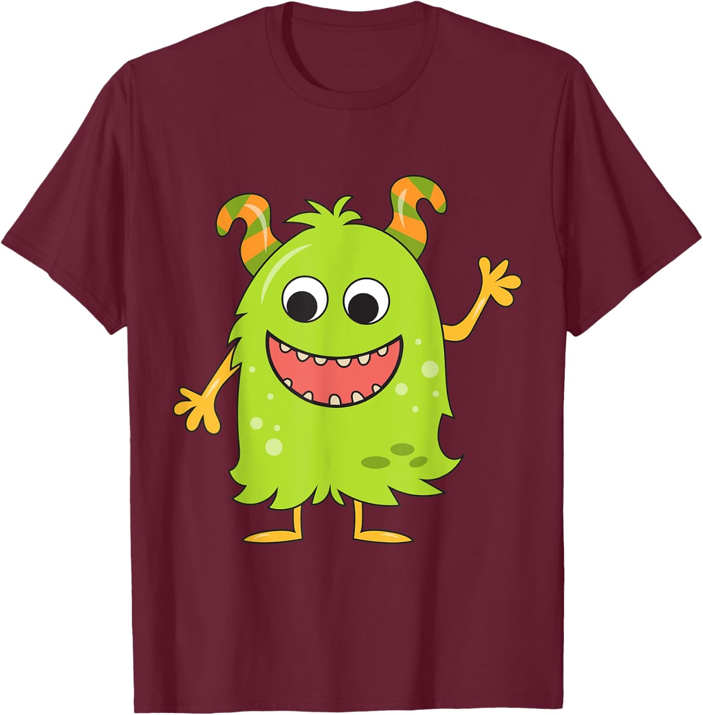 Cute Monster Kids Boys Monster Lover T-Shirt - T-Shirt | Maroon