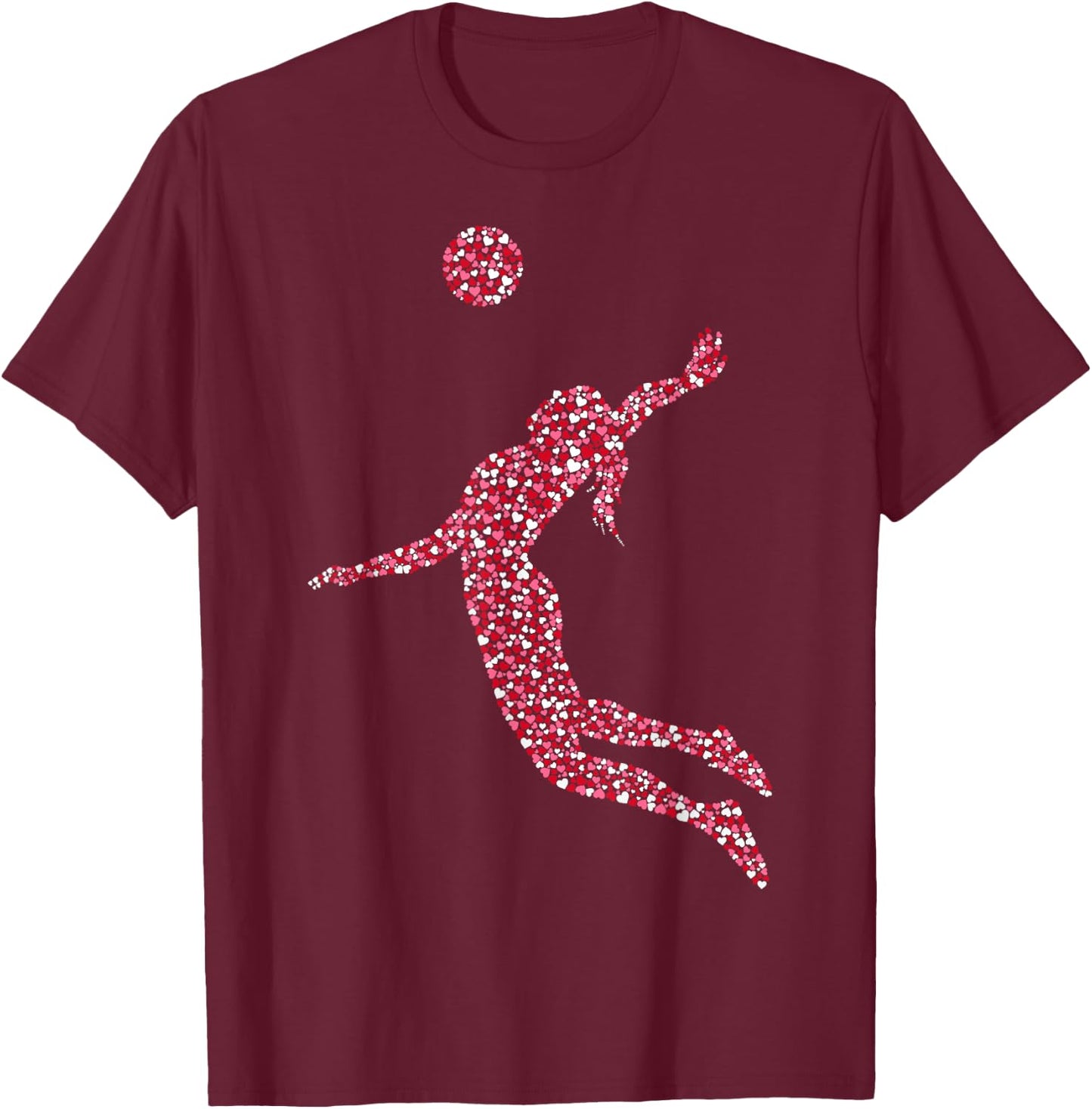 Volleyball Mädchen Volleyballerin Kinder Frauen T-Shirt - T-Shirt | Maroon