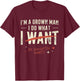 Funny Dad Father I'm A Grown Man I Do What My Daughter Wants T-Shirt - T-Shirt | Maroon