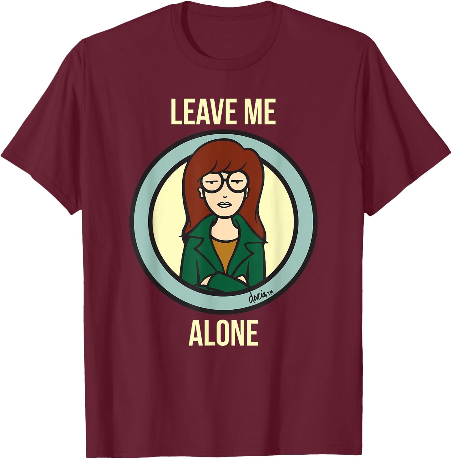 Mademark x Daria - Leave Me Alone Daira T-Shirt - T-Shirt | Maroon