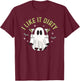 I Like It Dirty Halloween Dirty Martini Ghost T-Shirt - T-Shirt | Maroon