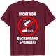 Swimmmeister Bademeister with German Text "Nicht vom Beckenrand Jumpen!", black, s T-Shirt - T-Shirt | Maroon