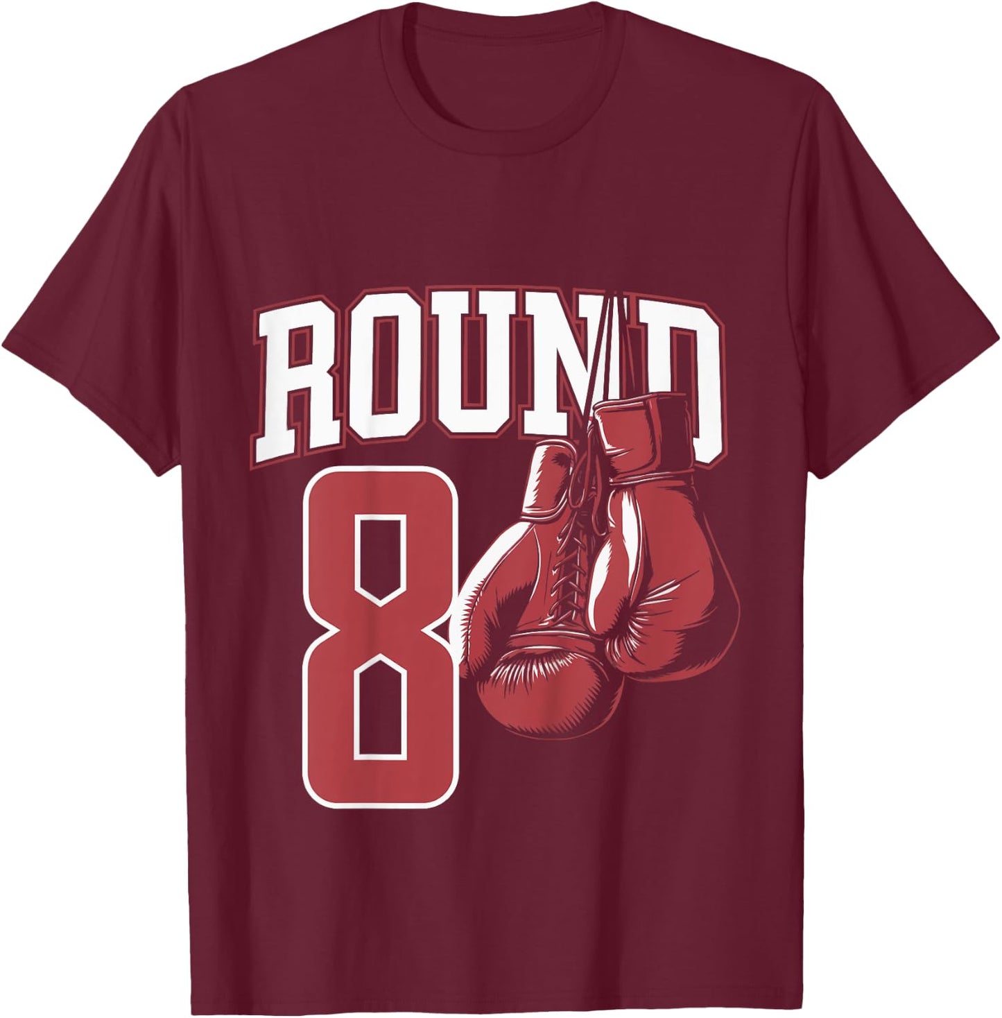 Kids 8 Year Old Boxer Bday Party 8th Birthday Boxing Boy T-Shirt - T-Shirt | Maroon