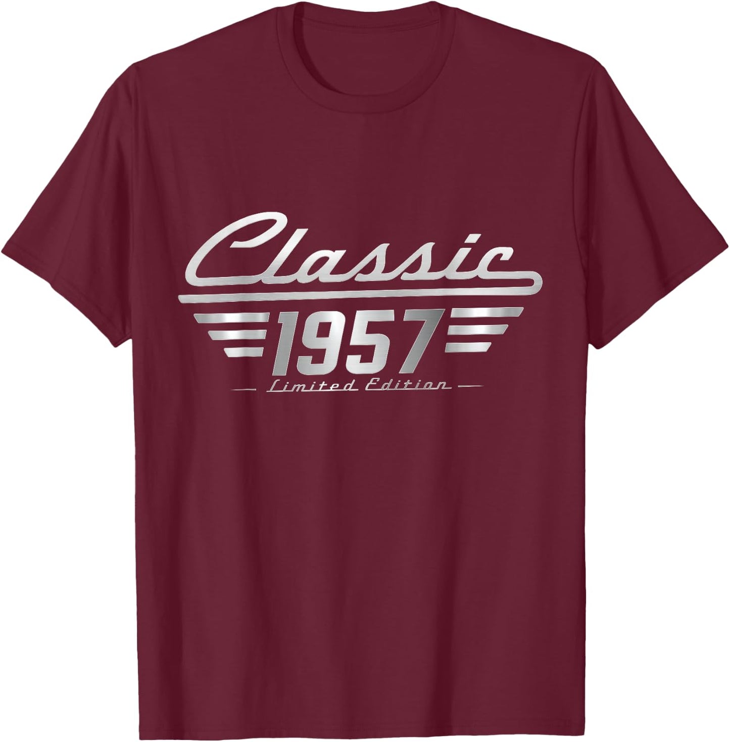 Classic 1957 Limited Edition Vintage Car Birthday T-Shirt - T-Shirt | Maroon