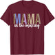 Leopard Mama in the Making Pregnancy Announcement Mommy Mom T-Shirt - T-Shirt | Maroon