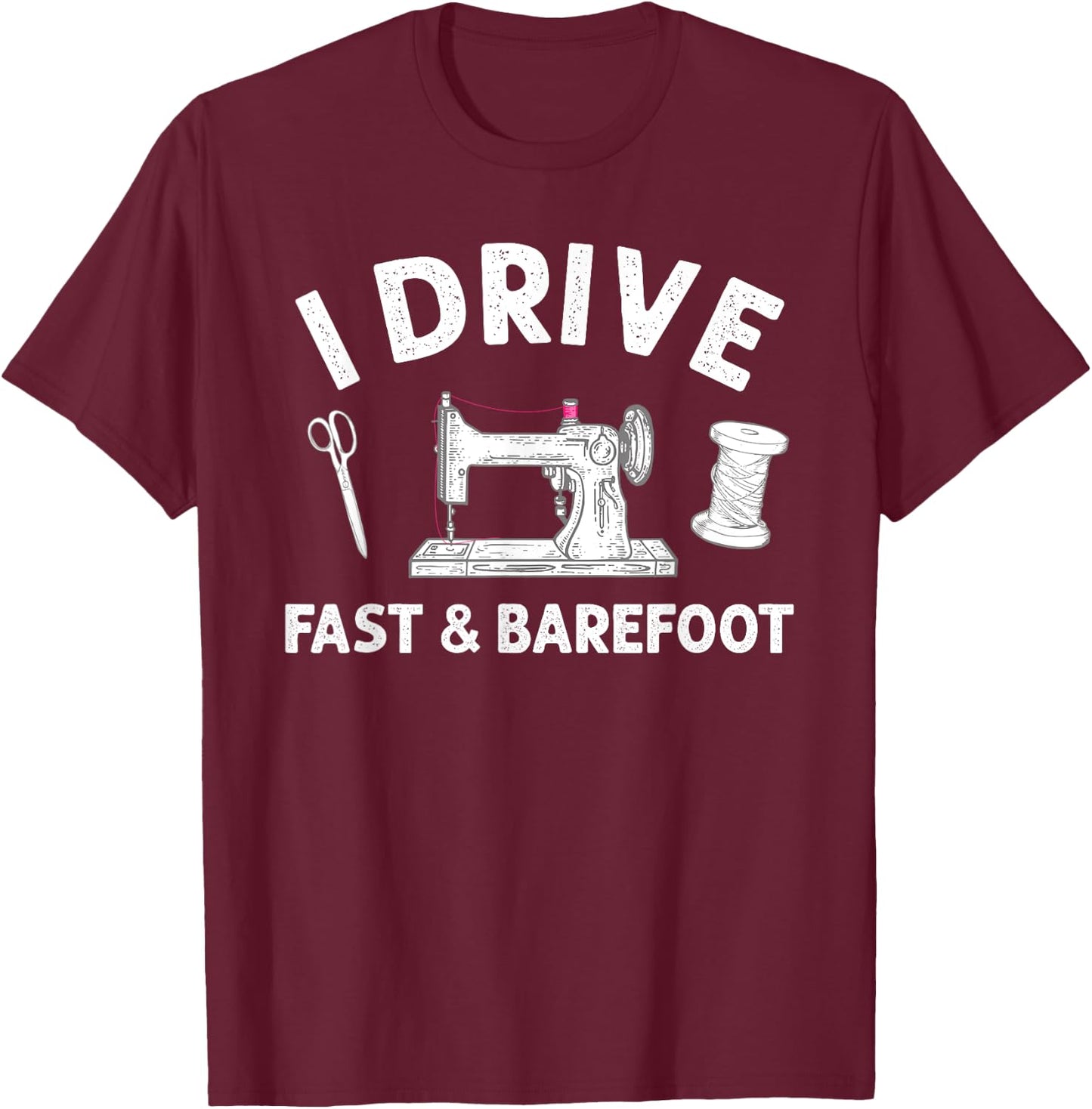 Funny Sewing Knitting Quilting For Sewer Quilter Women Girls T-Shirt - T-Shirt | Maroon