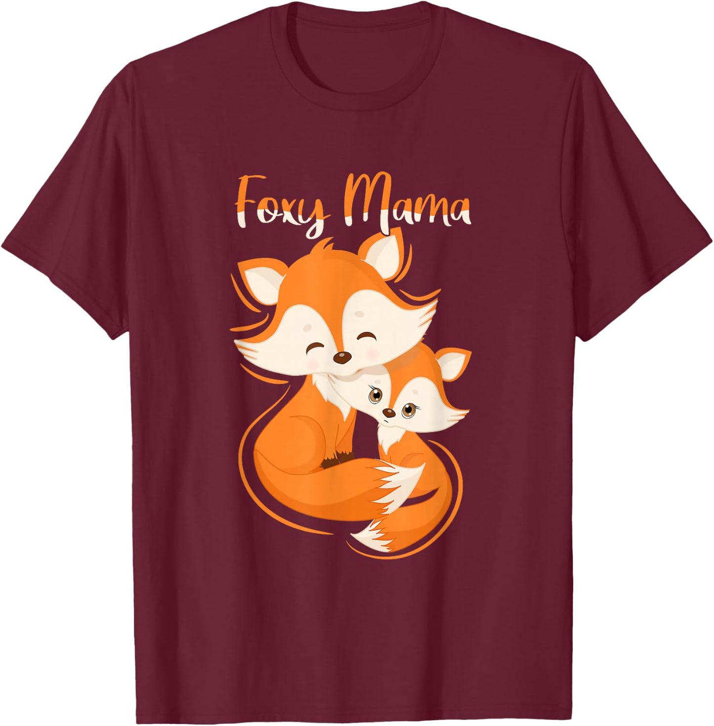 Foxy Mama for Mother's Day with Fox T-Shirt - T-Shirt | Maroon