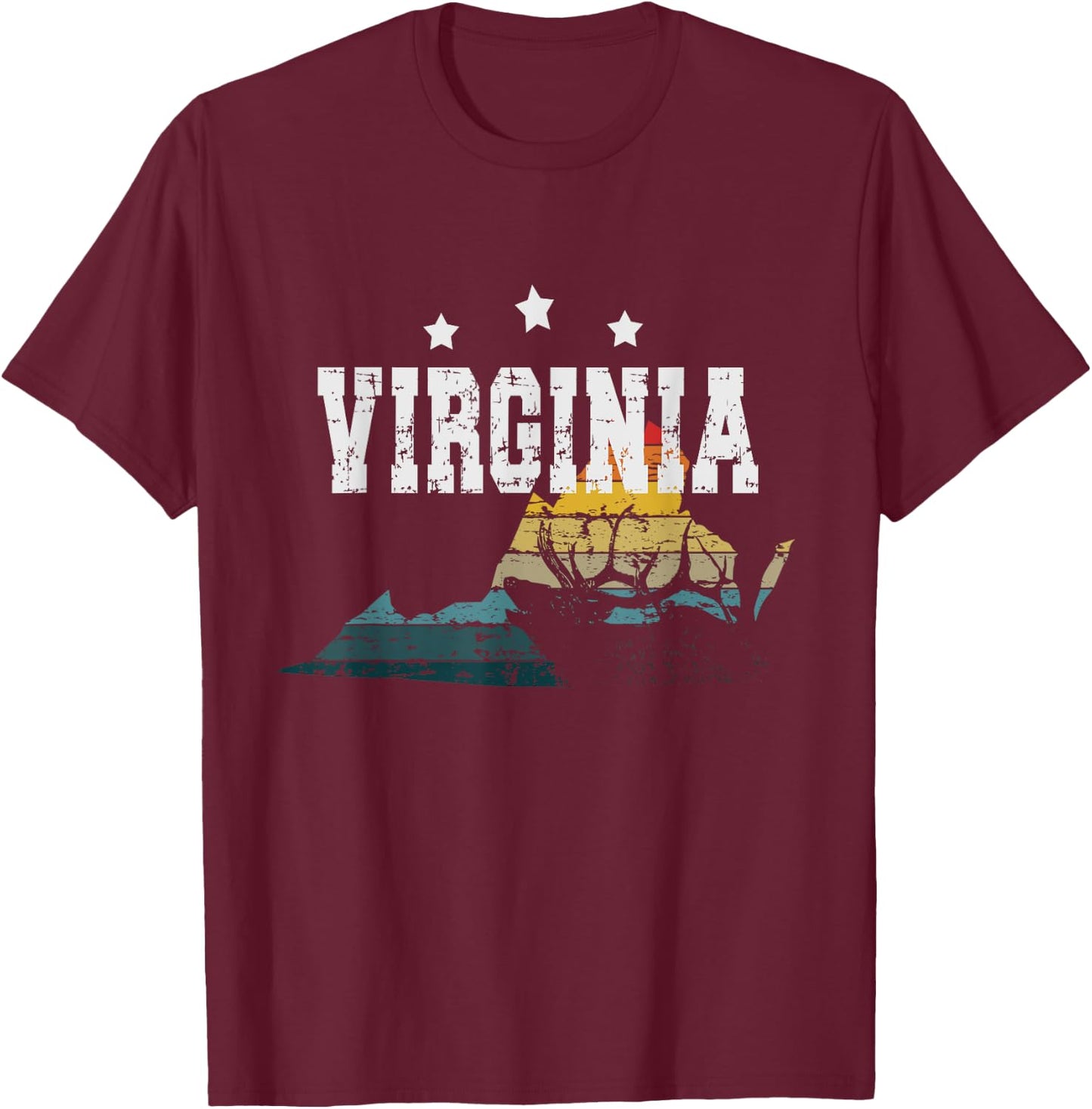 Vintage Virginia Hunter T-Shirt - T-Shirt | Maroon