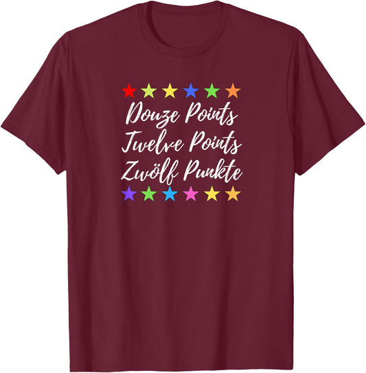 with Twelve Dots Motto for Song Contest Grand Prix, blue T-Shirt - T-Shirt | Maroon