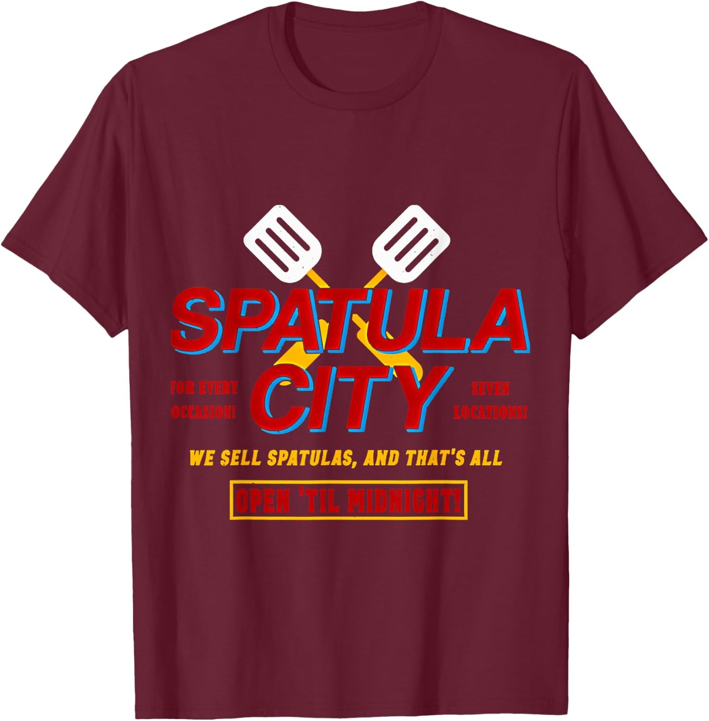 Spatula City Funny Women T-Shirt - T-Shirt | Maroon