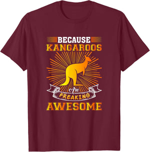 Stunning Kangaroo Design Men Women Kids Australia Kangaroo , Black, S T-Shirt - T-Shirt | Maroon