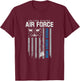 US Air Force Proud Bonus Mom Flag American Family Matching T-Shirt - T-Shirt | Maroon