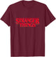 Stranger Things Xmas Logo , black T-Shirt - T-Shirt | Maroon