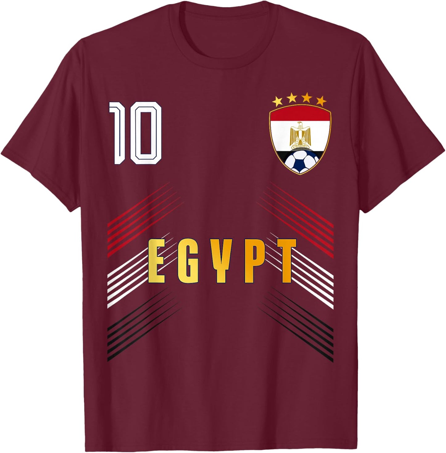 Egypt Flag Egyptian Pride Lovers Retro T-Shirt - T-Shirt | Maroon