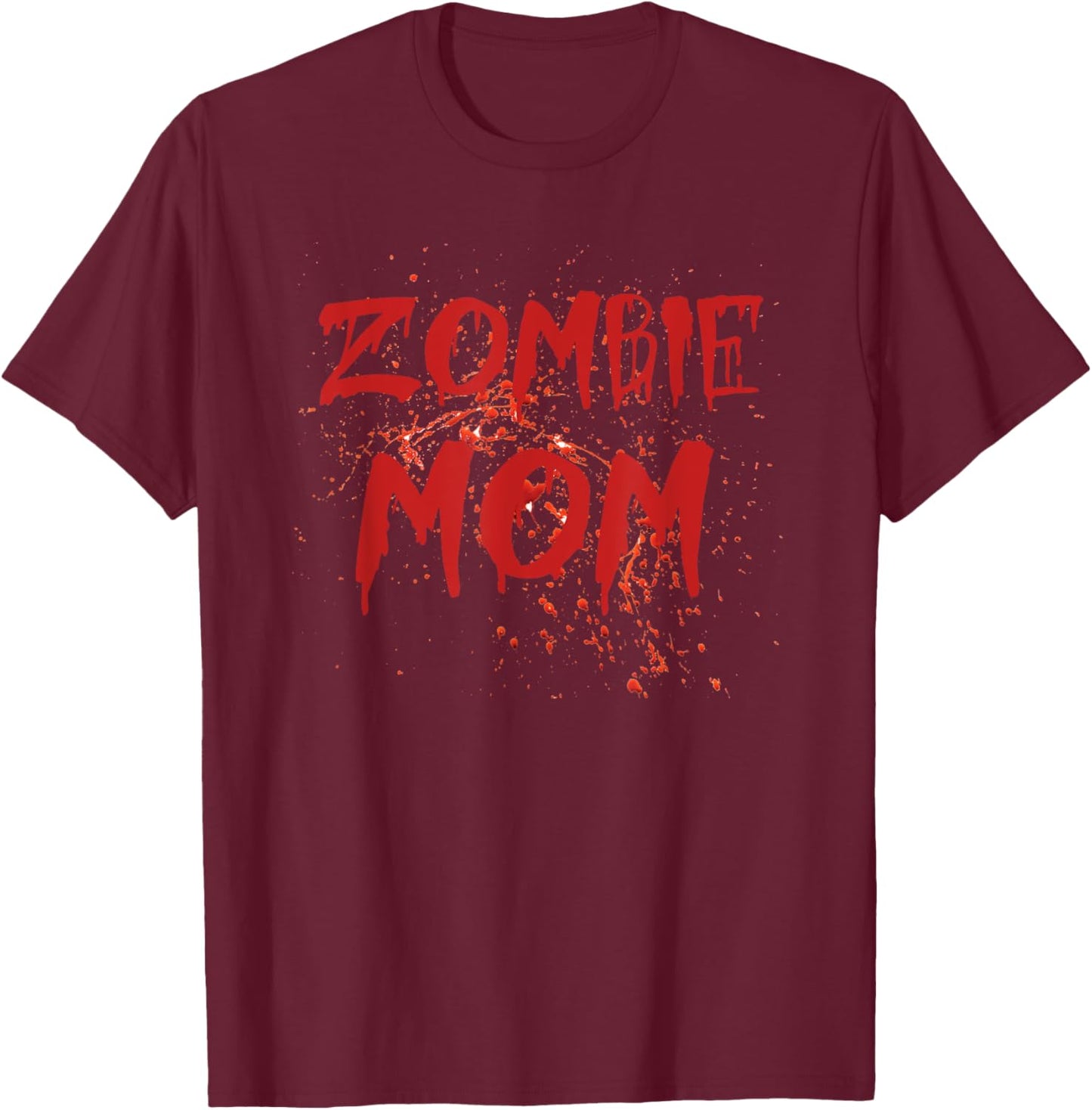 Real Blood Ugly Zombie Mom Halloween T-Shirt - T-Shirt | Maroon