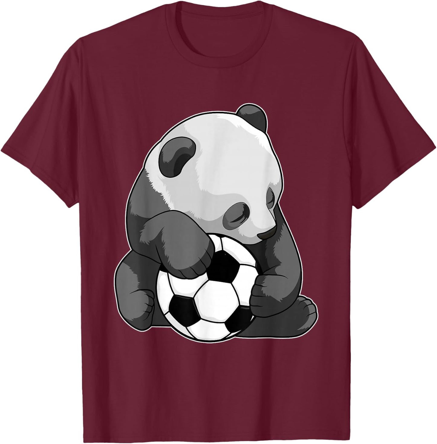 Panda Soccer player Soccer Sports T-Shirt - T-Shirt | Maroon