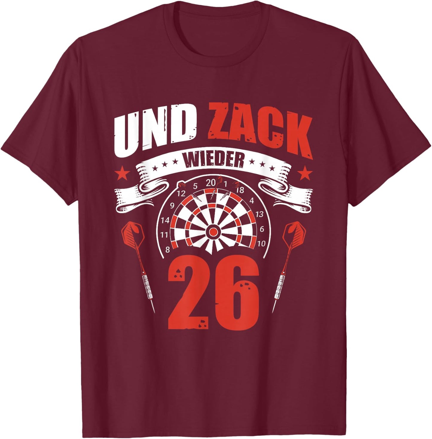 Dart and Zack Again 26 , black T-Shirt - T-Shirt | Maroon