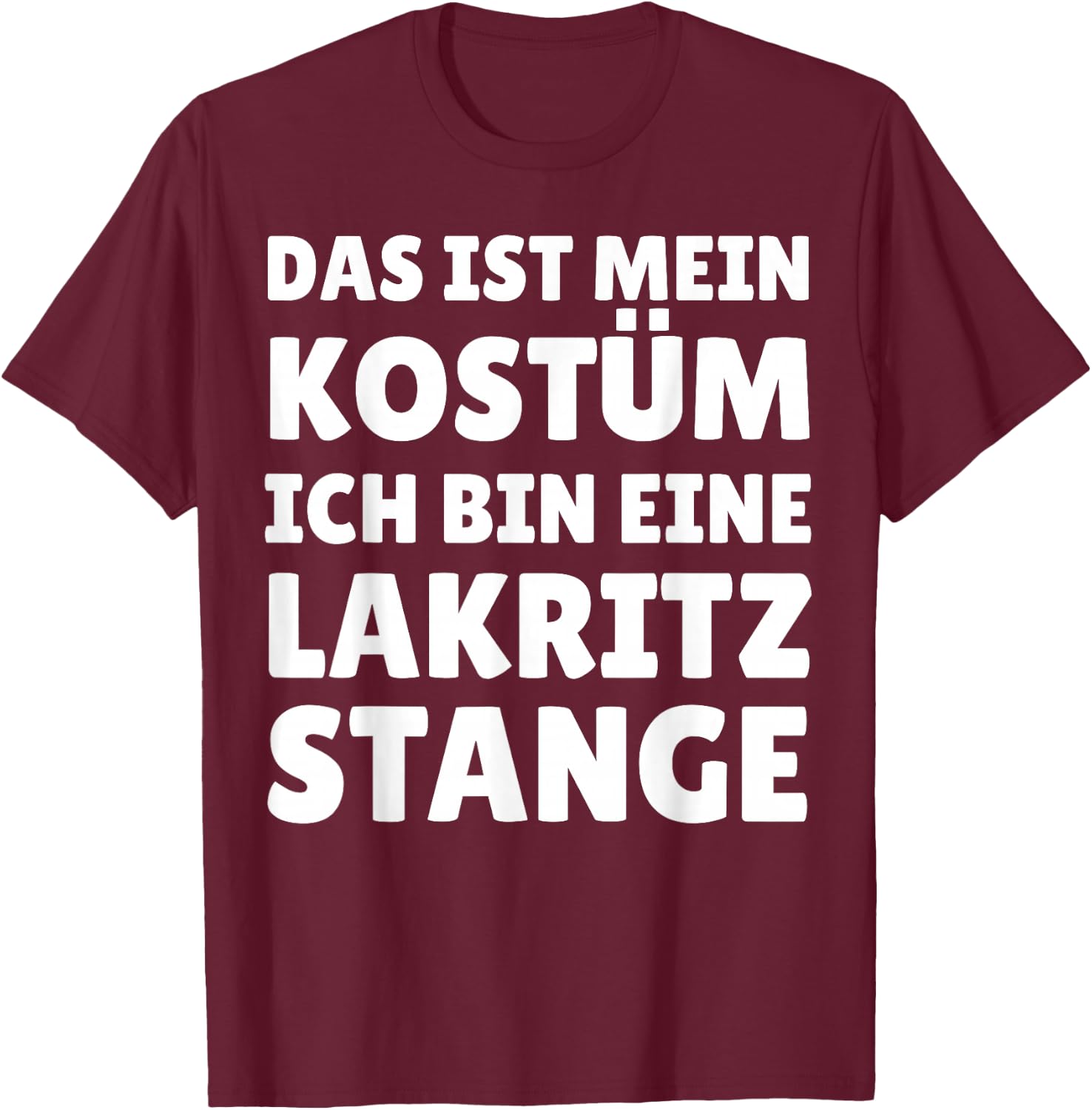 Funny Licorice Rod Costume Carnival Halloween , black T-Shirt - T-Shirt | Maroon