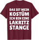 Funny Licorice Rod Costume Carnival Halloween , black T-Shirt - T-Shirt | Maroon