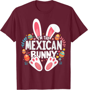I'm The Mexican Bunny Matching Easter Family T-Shirt - T-Shirt | Maroon