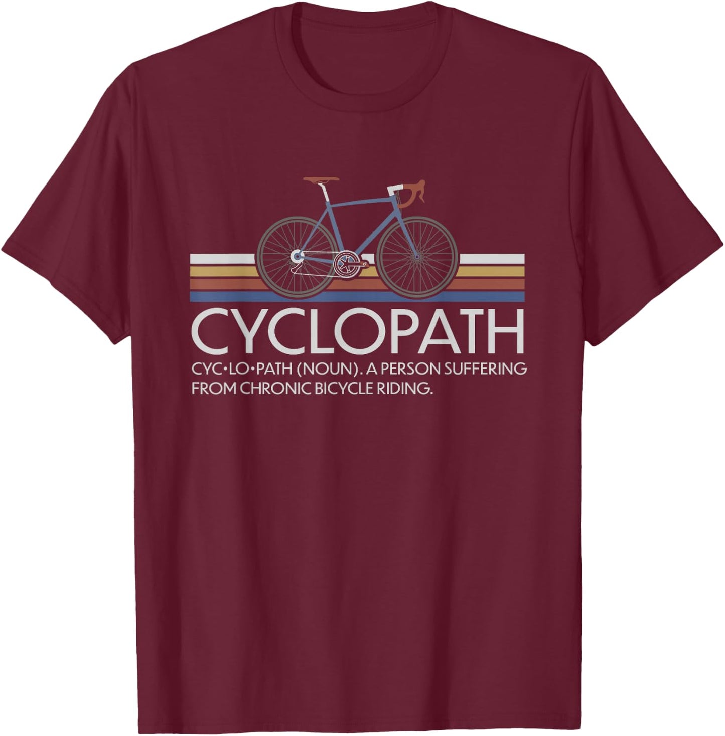 Cyclopath Gravelbike Cyclocross Cycling Roadbike Cycling T-Shirt - T-Shirt | Maroon