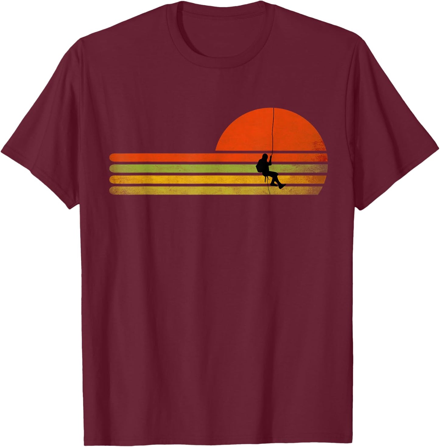Retro Vintage Caving Speleology Caves, Love Mountain T-Shirt - T-Shirt | Maroon