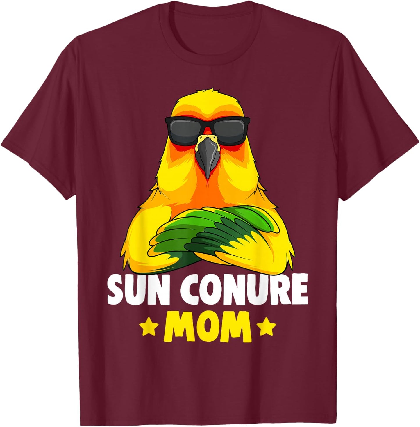 Sun Conure Mom Parrot Bird Women T-Shirt - T-Shirt | Maroon