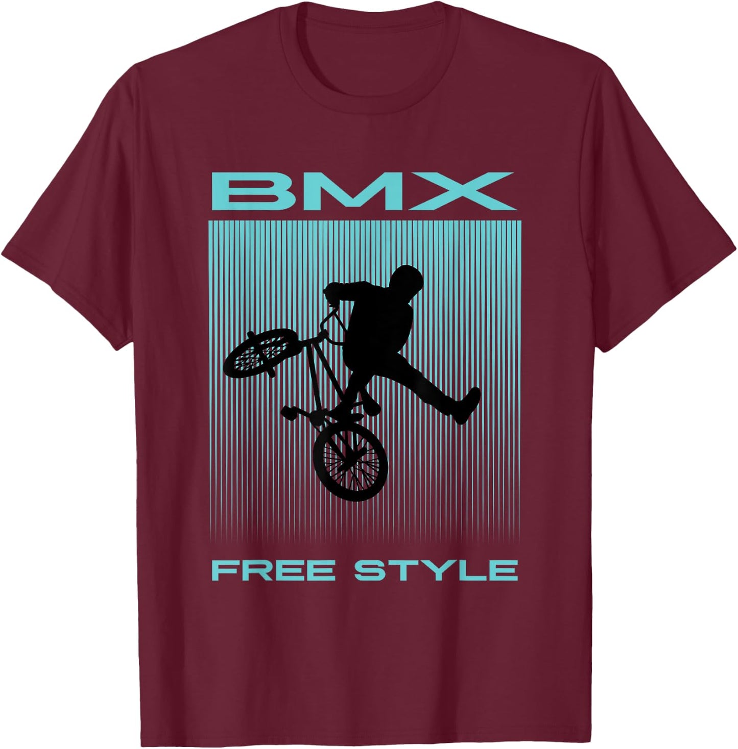 Kinder BMX Fahrrad Fahren Outfit Fahrradfahrer T-Shirt - T-Shirt | Maroon