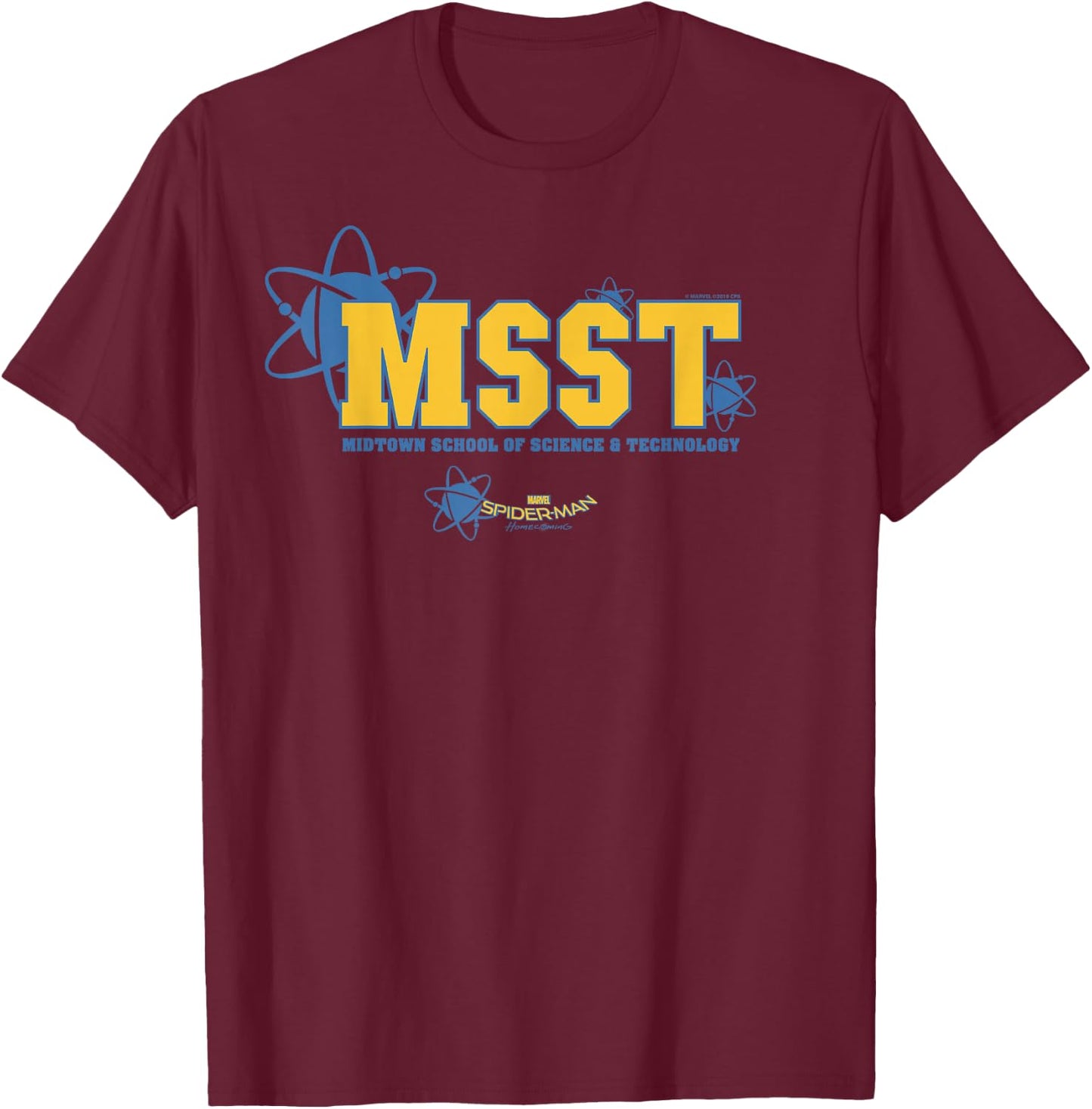 Marvel Spider-Man: Homecoming MSST Logo T-Shirt - T-Shirt | Maroon