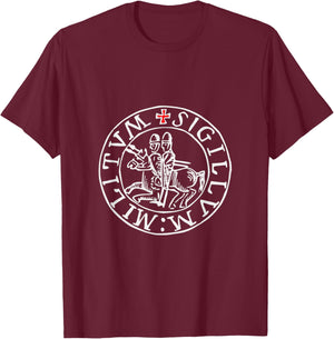 Templar Knights' Seal T-Shirt - T-Shirt | Maroon