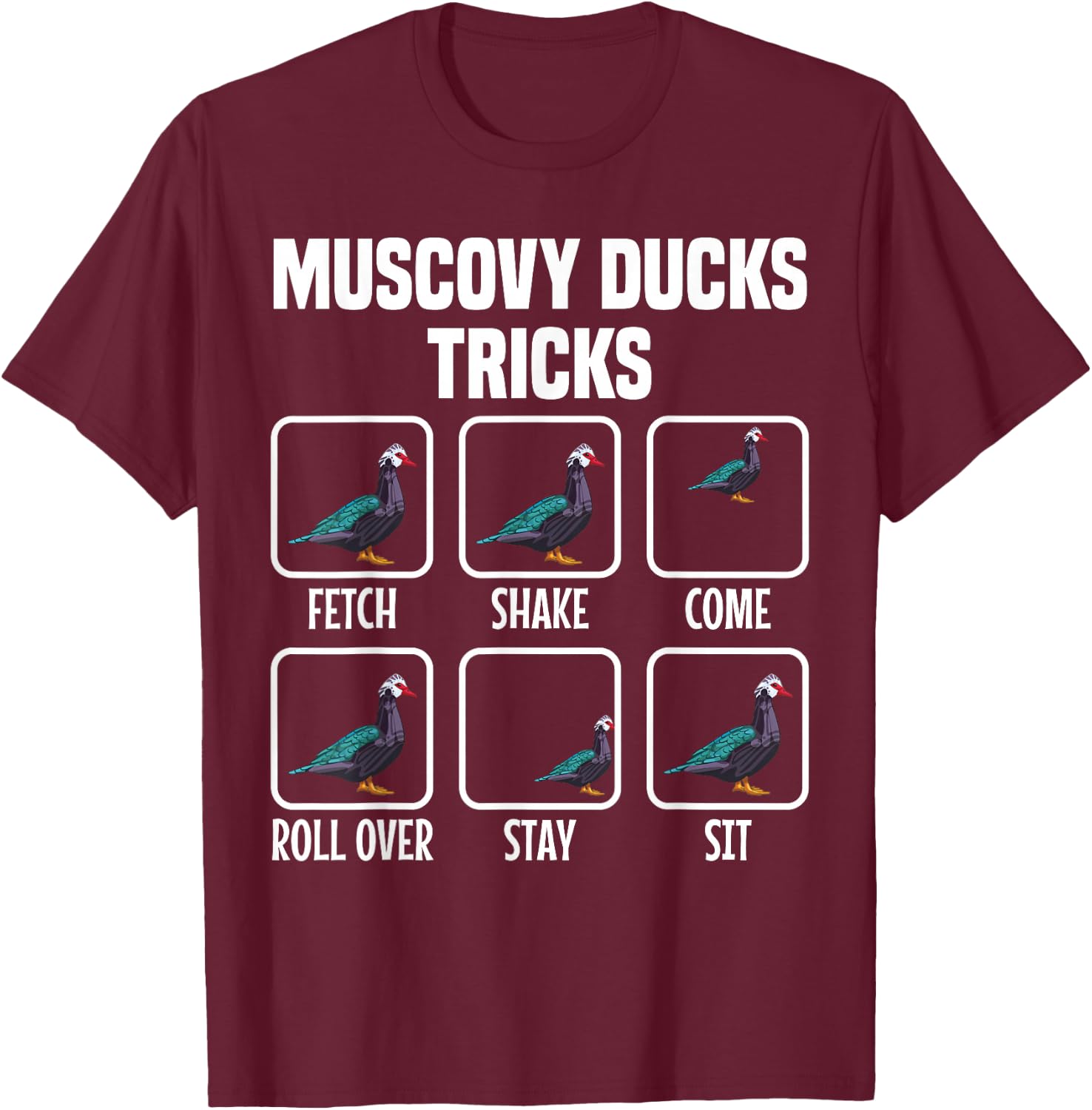Muscovy Duck Mom Muscovy Duck Supplies Food Muscovy Ducks , Small, Black T-Shirt - T-Shirt | Maroon