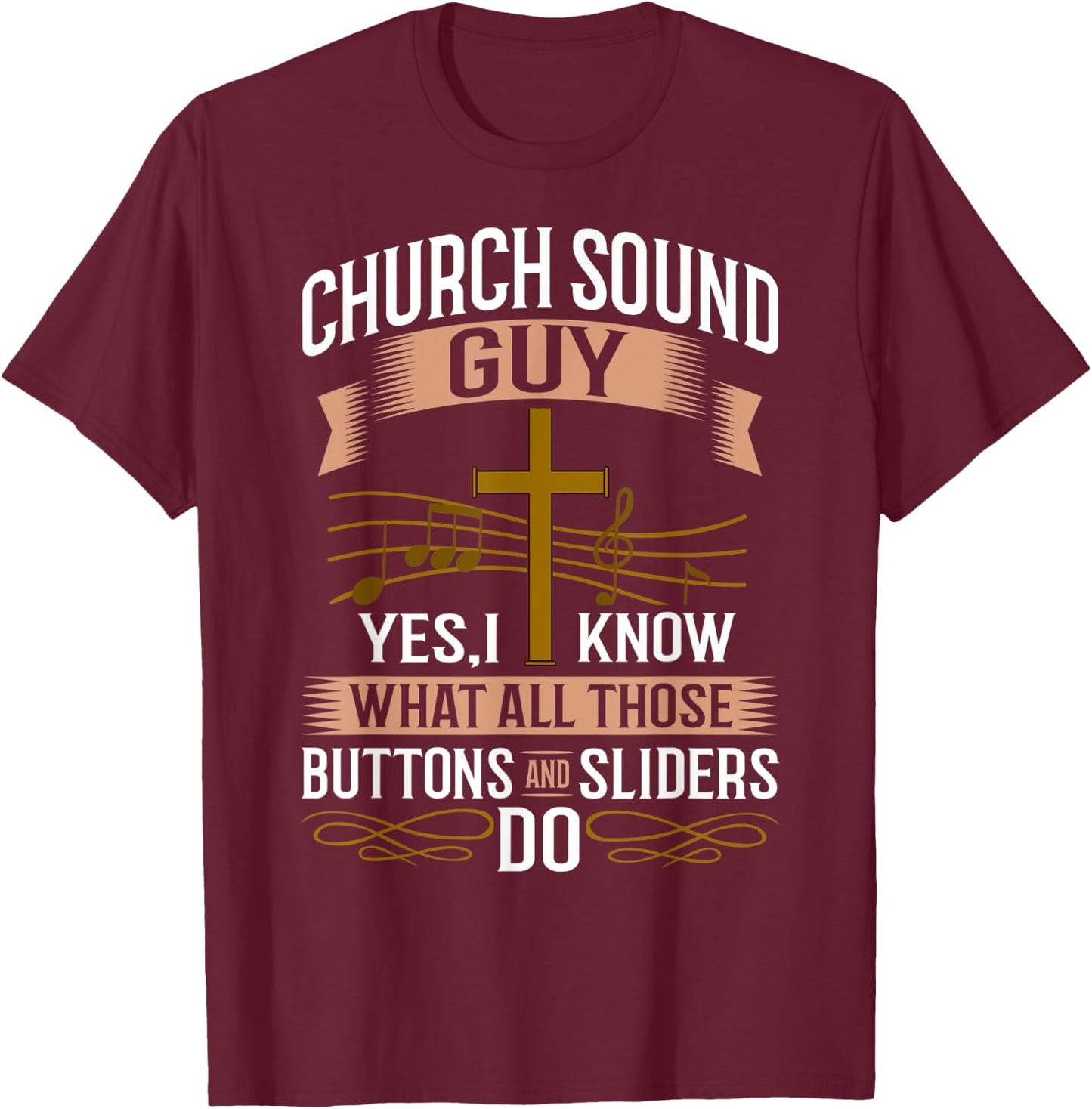 Church Sound Engineer Audio System Music Christian T-Shirt - T-Shirt | Maroon
