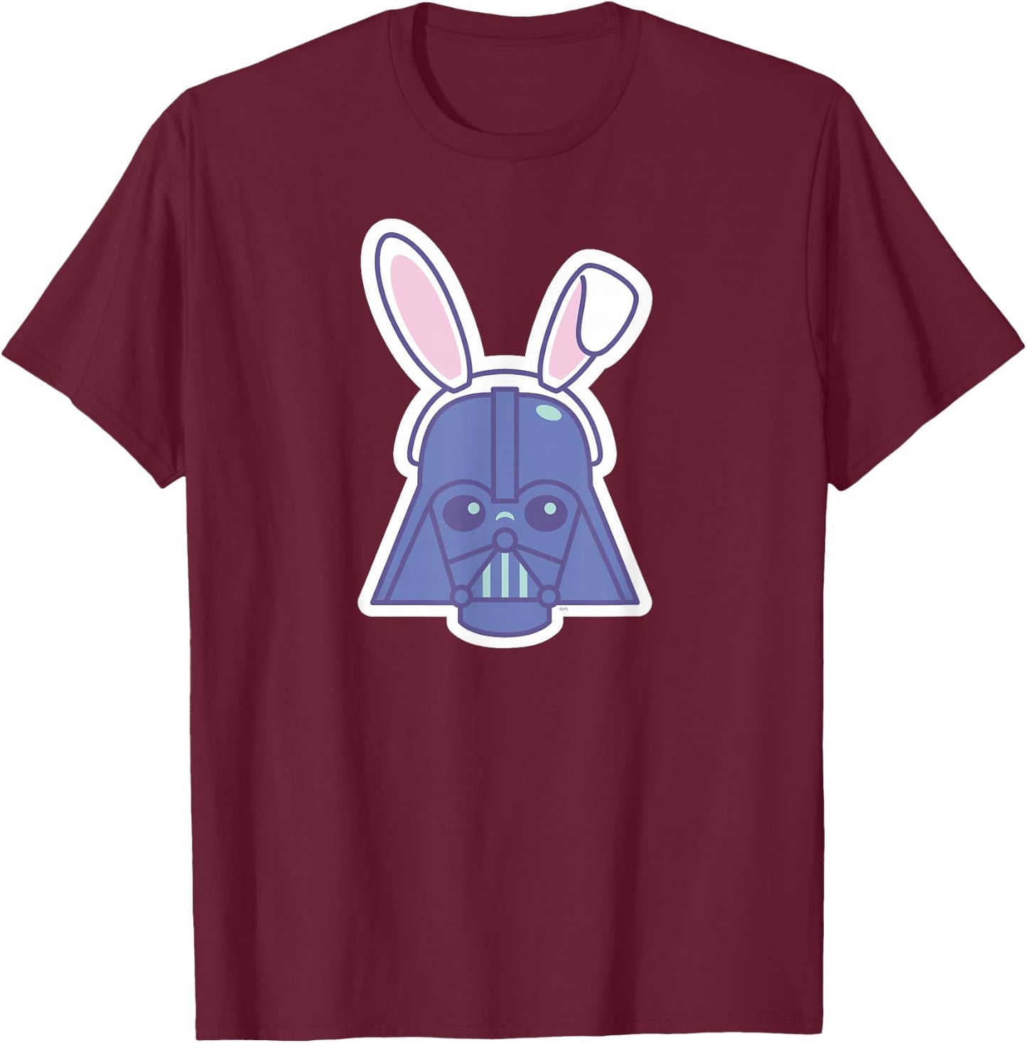 Star Wars Darth Vader Sticker Style Rabbit Ears Easter Bunny T-Shirt - T-Shirt | Maroon