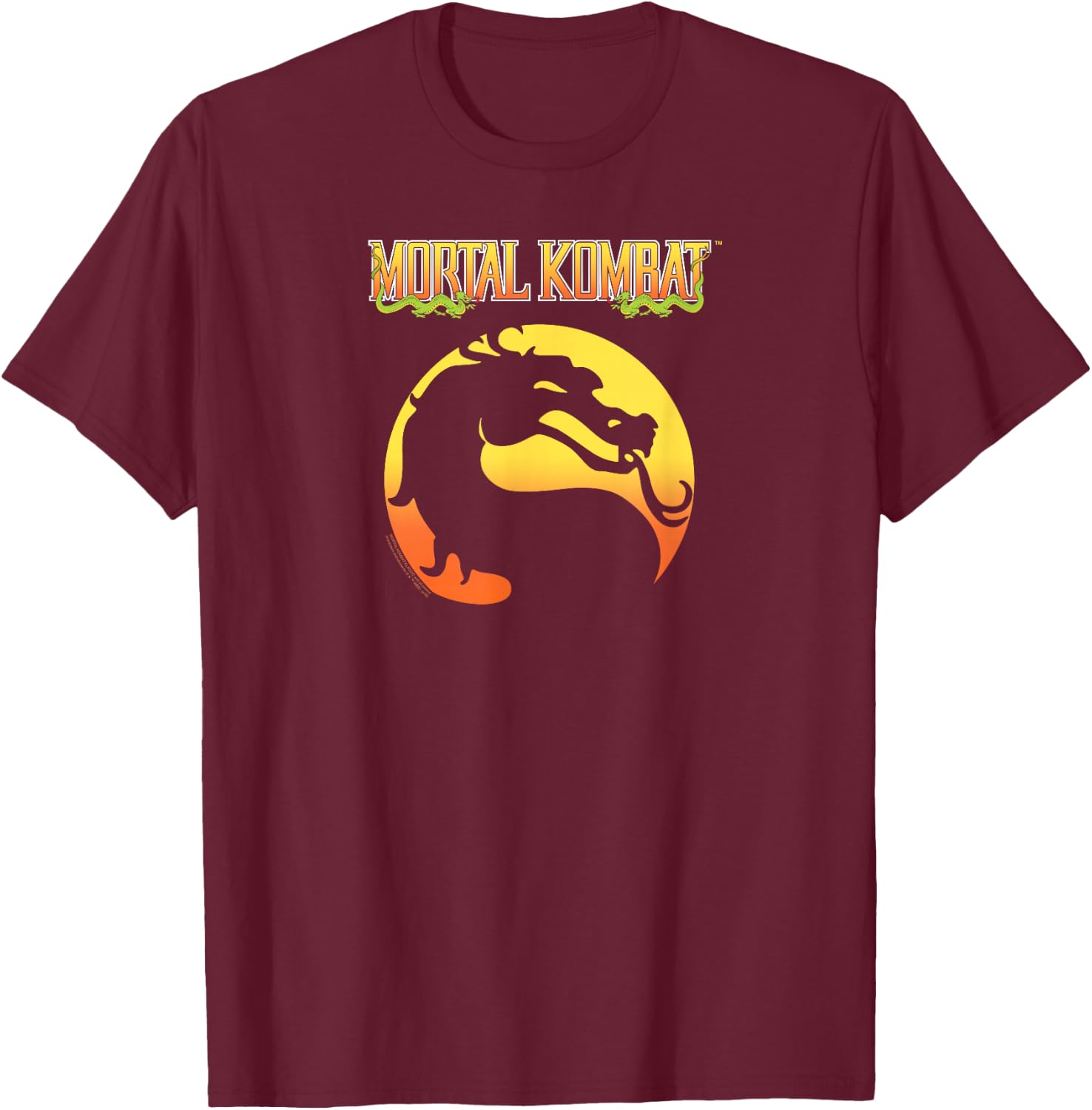 Mortal Kombat Klassic Logo T-Shirt - T-Shirt | Maroon