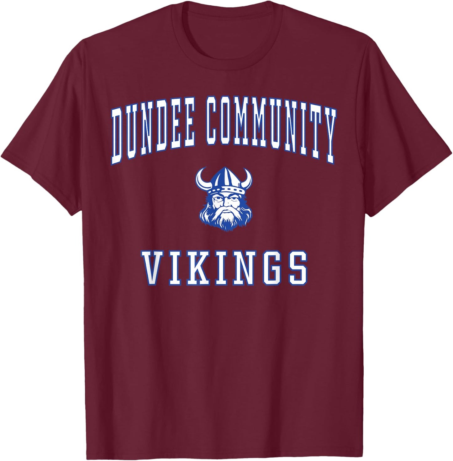 Dundee Community High School Vikings T-Shirt - T-Shirt | Maroon