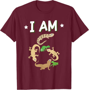 Kids 6 Years Old Reptile Lizard Themed 6th Birthday T-Shirt - T-Shirt | Maroon