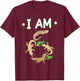 Kids 6 Years Old Reptile Lizard Themed 6th Birthday T-Shirt - T-Shirt | Maroon