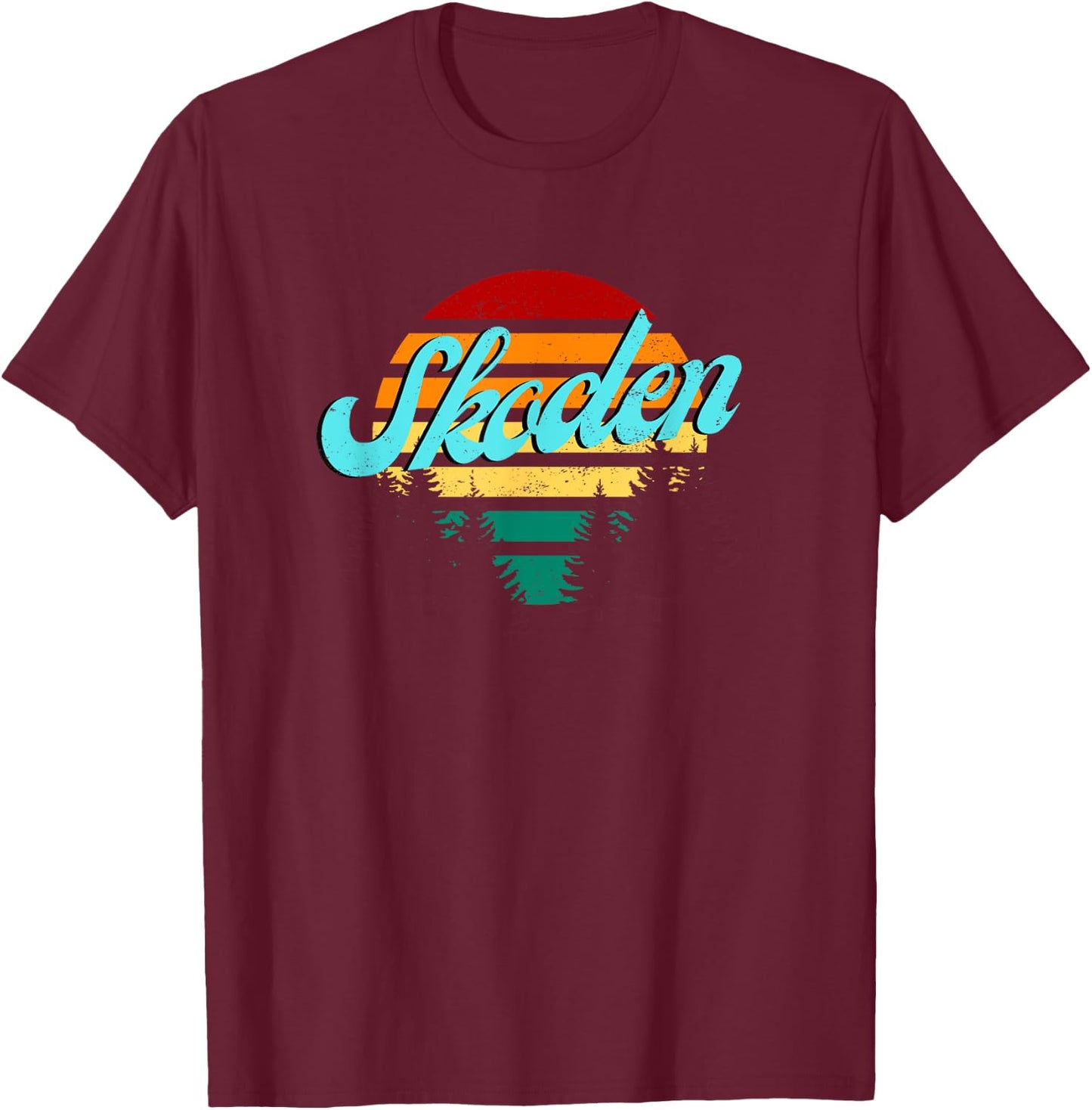Sunset Skoden T-Shirt - T-Shirt | Maroon