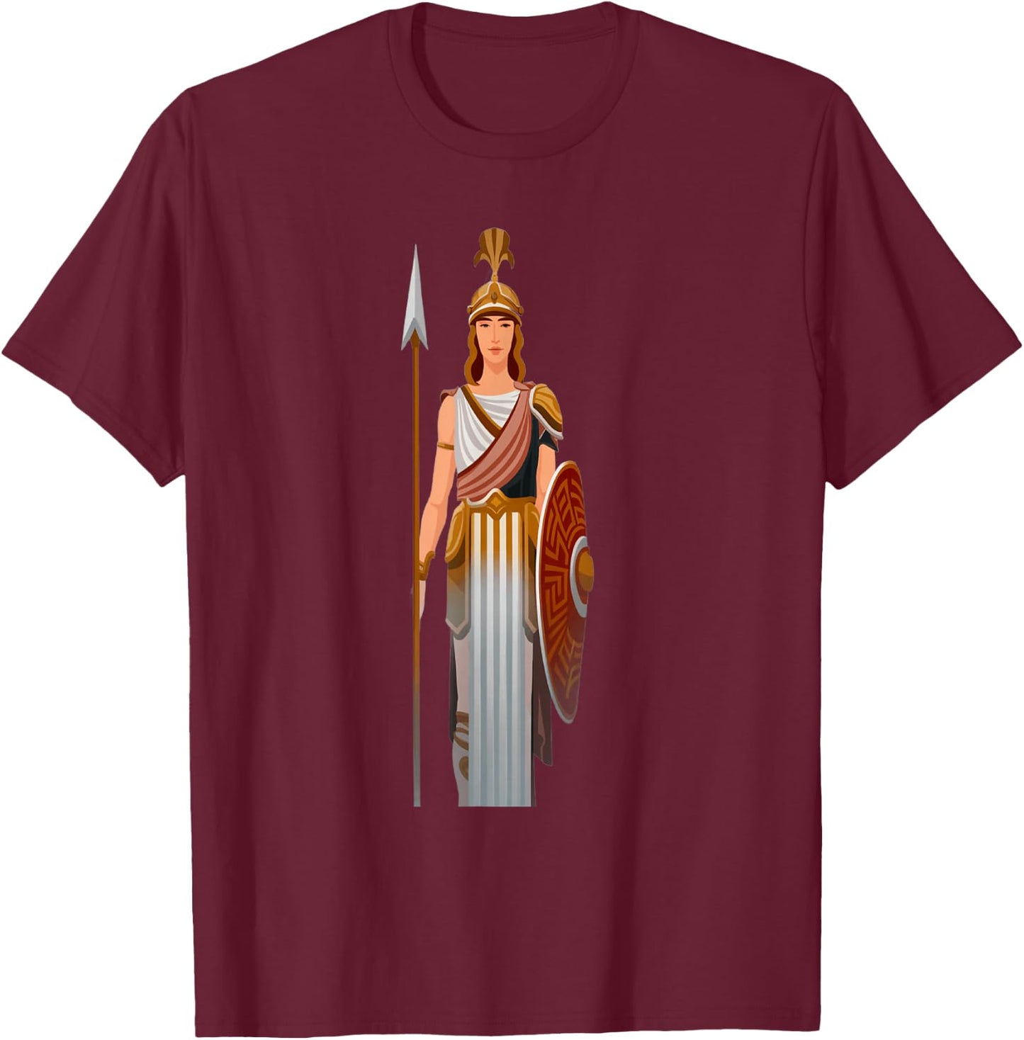 Athéna , Black, S T-Shirt - T-Shirt | Maroon