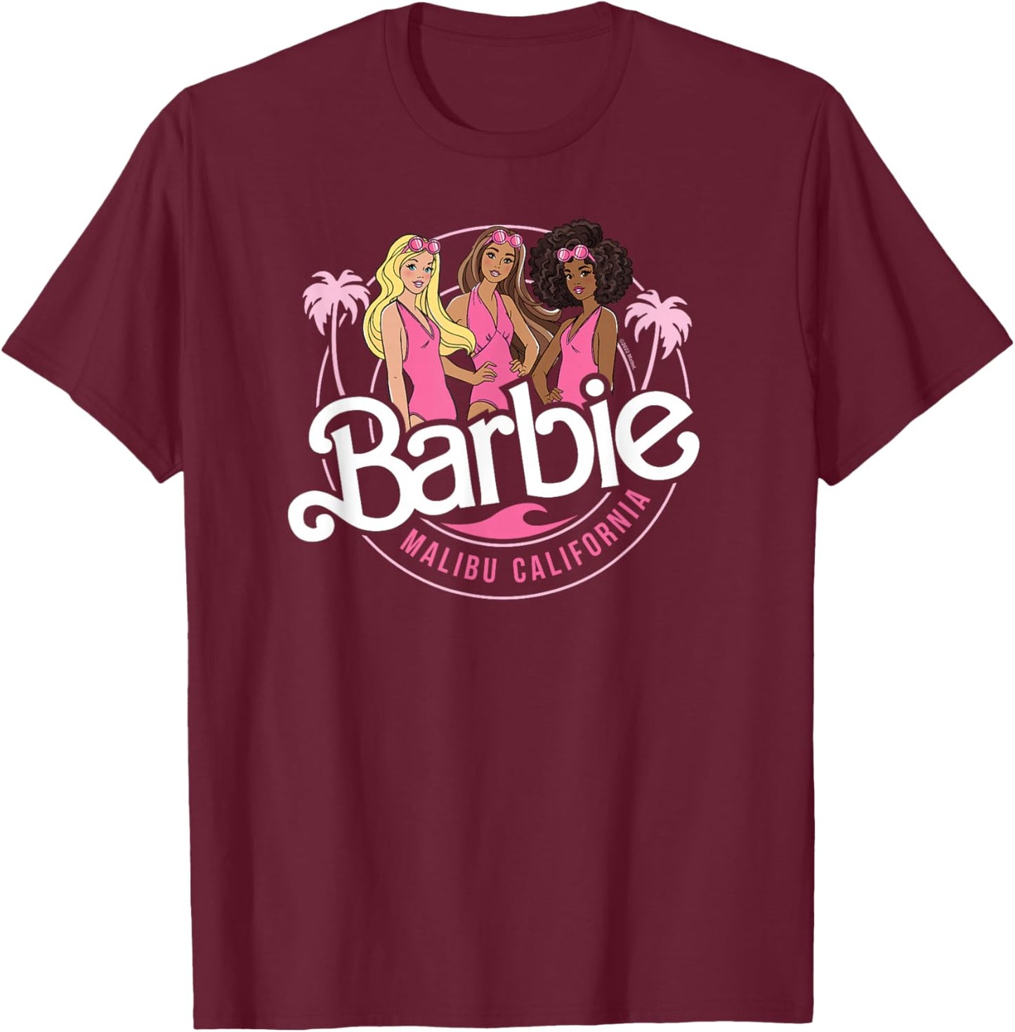 Barbie — Logo der Malibu California Group T-Shirt - T-Shirt | Maroon